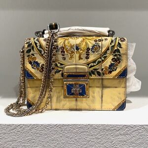 NWT Dole&Gabbana Maiolica Tile Print Rosalia Chain Bag